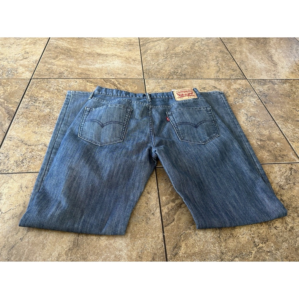 Levis 514 Jeans Mens 32x32 Slim Straight Blue Denim Pants 100% Cotton - Picture 5 of 7